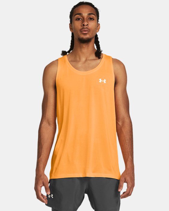 เสื้อกล้าม UA Launch สำหรับผู้ชาย in Orange image number 0
